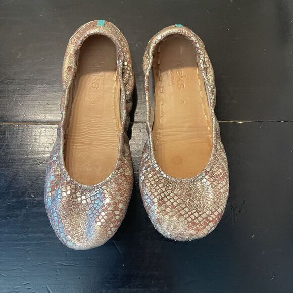 Tieks Wild Copper Ballet Flats Shoes Women Teal Bronze Size 8 - Picture 9 of 13
